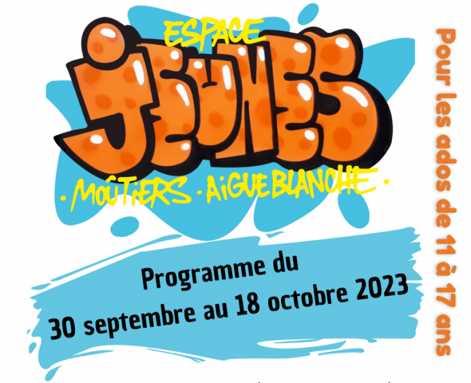 Découvrez le programme de l’Espace Jeunes et les activités de Septembre et Octobre