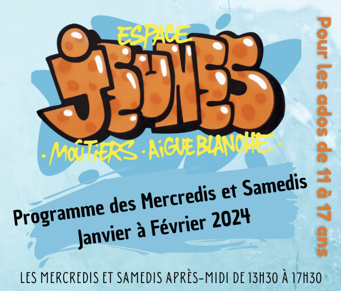 Programme de l’Espace Jeunes pour les mercredis et samedi de janvier et février : les inscriptions sont ouvertes !