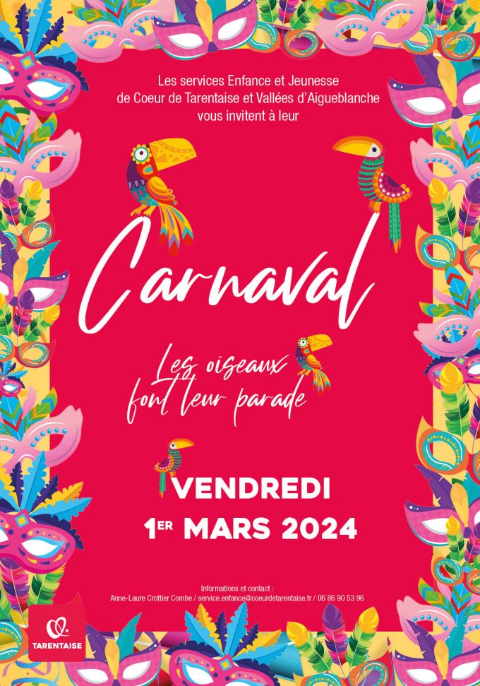 Vendredi 1er Mars, défilé de Carnaval dans les rues de Moûtiers