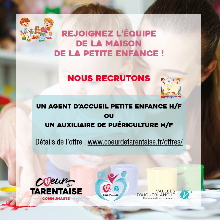 [Recrutement] Nous recherchons un agent d’accueil petite enfance