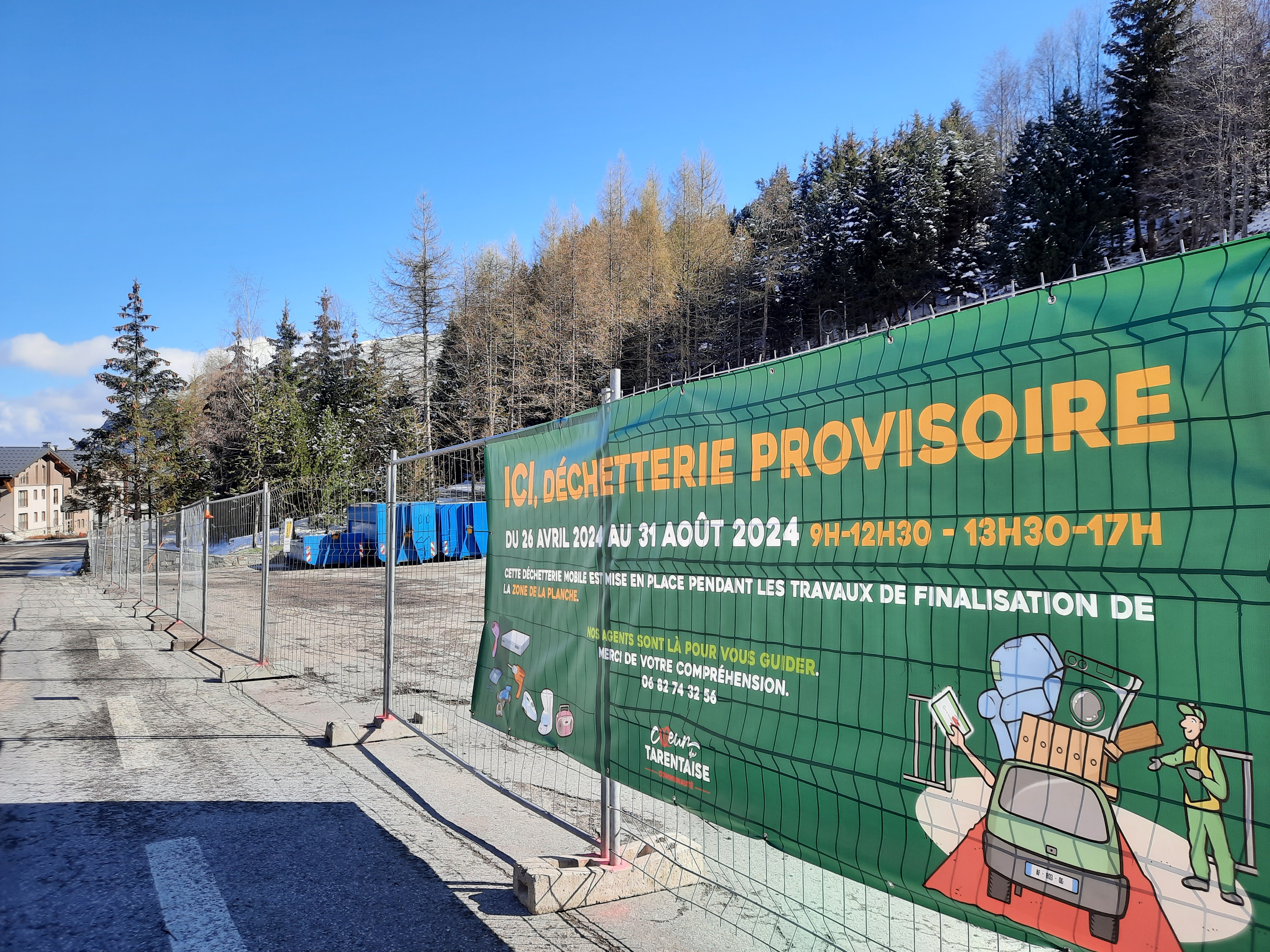 Prolongation des travaux de la Déchèterie des Menuires