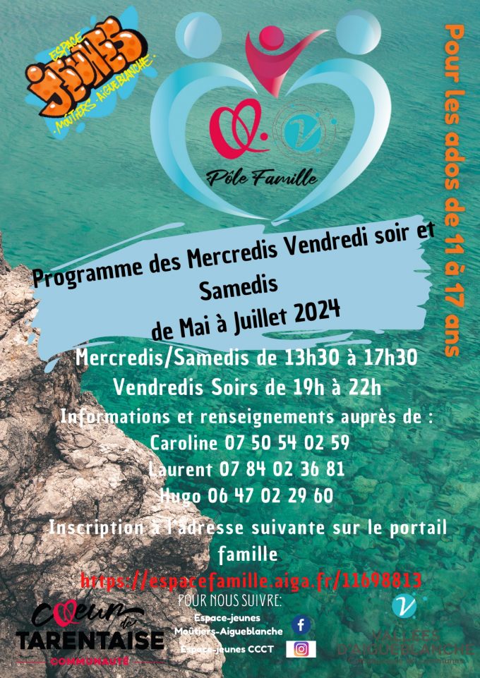 Le programme de l’Espace Jeunes pour les mois de mai, juin et juillet est disponible