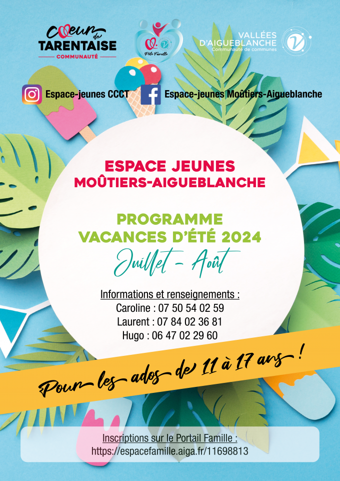 Le Programme de l’été de l’Espace Jeunes est disponible et les inscriptions sont ouvertes !