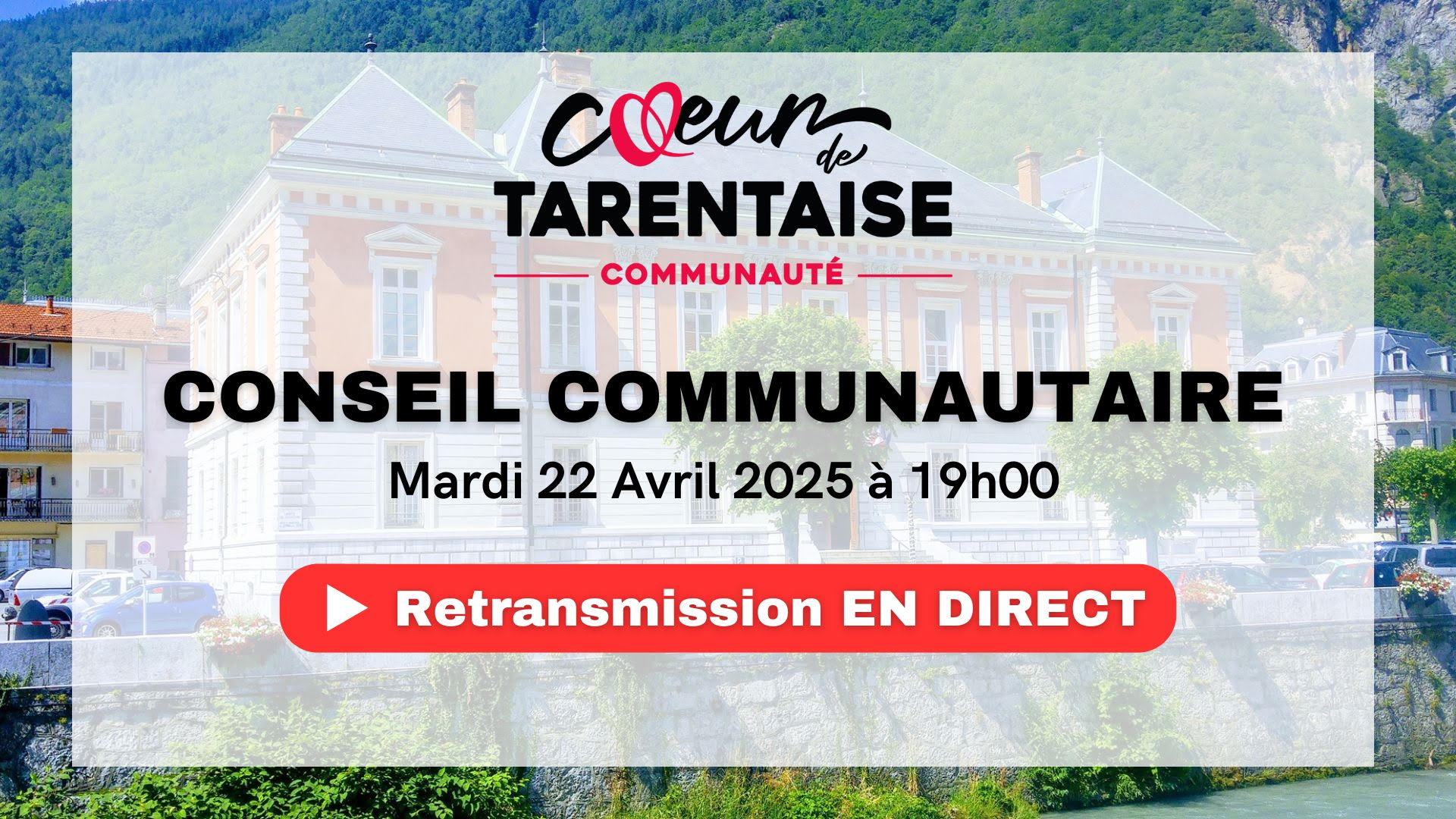 [CONSEIL COMMUNAUTAIRE]                              à suivre en direct