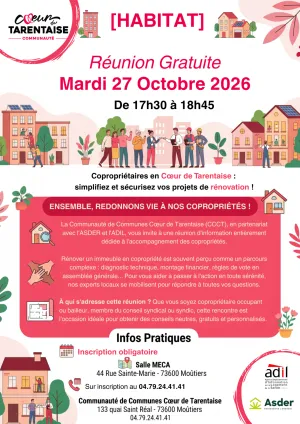 Image pour HABITAT | Réunion d&rsquo;information gratuite dédiée à l&rsquo;accompagnement des copropriétés.